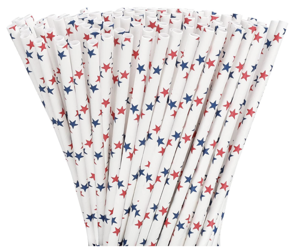 Independence Day Paper Straws